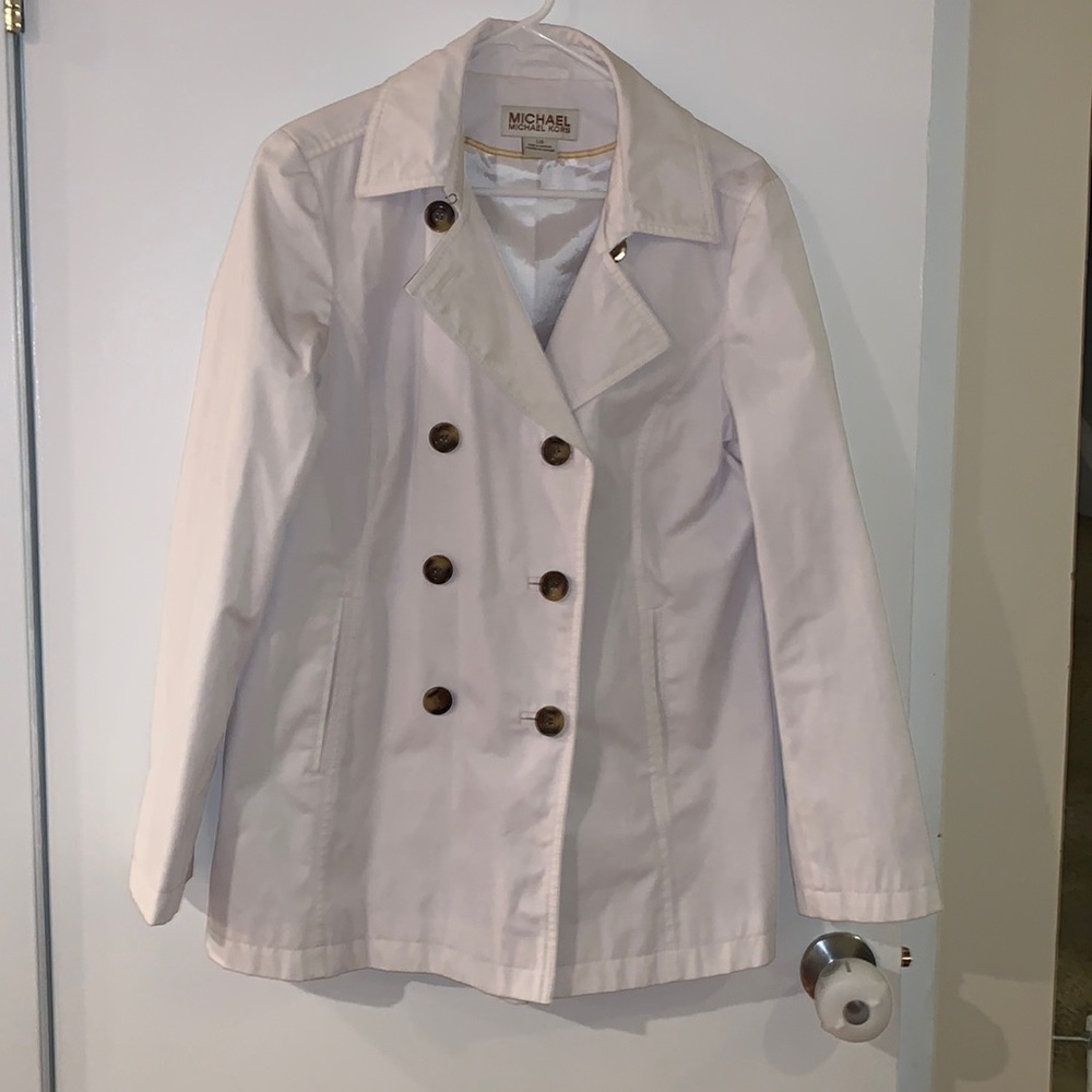 Michael Kors women’s white trench coat size large